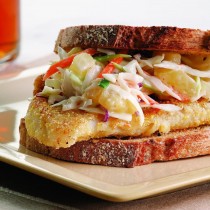 Crispy Fish Sandwich with Pineapple Slaw
